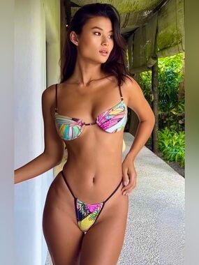 Indah NATALIE top & MOMO bottoms in White Cancun